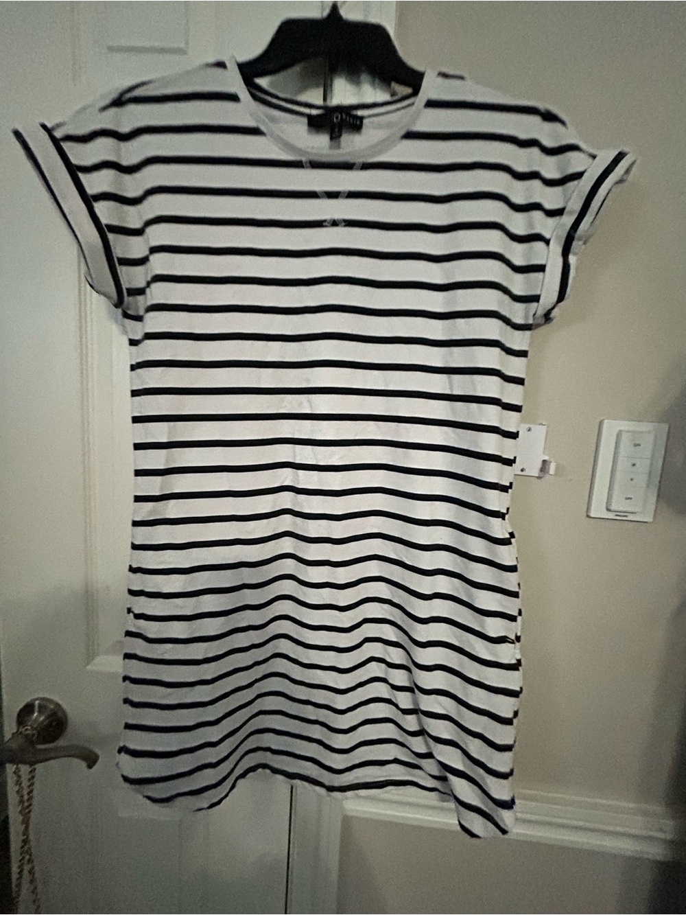 Classic Navy & White Stripe T-Shirt Dress